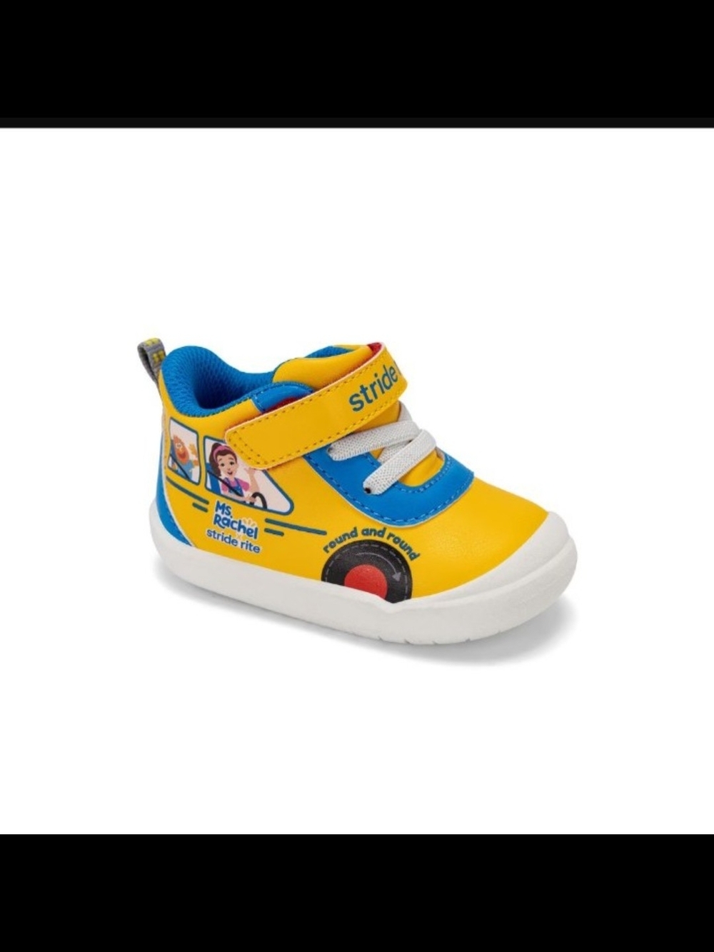The Wheels On The Bus - Ms. Rachel by Stride Rite Unisex Sneaker Sz 4 NWT